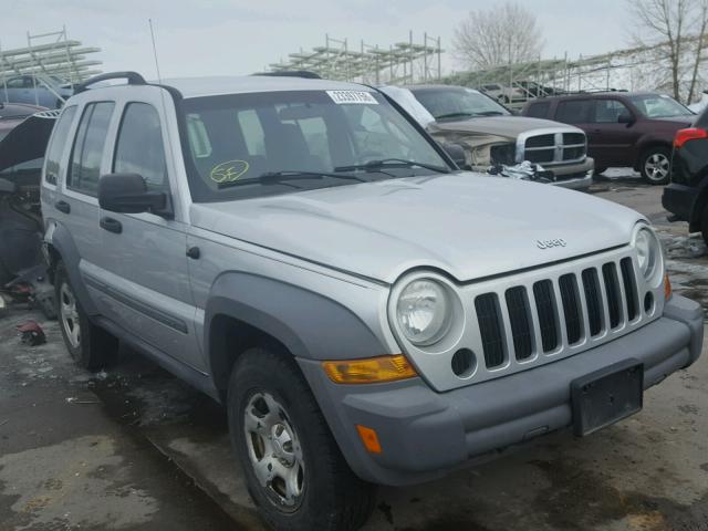 1J4GL48K05W639142 - 2005 JEEP LIBERTY SP SILVER photo 1