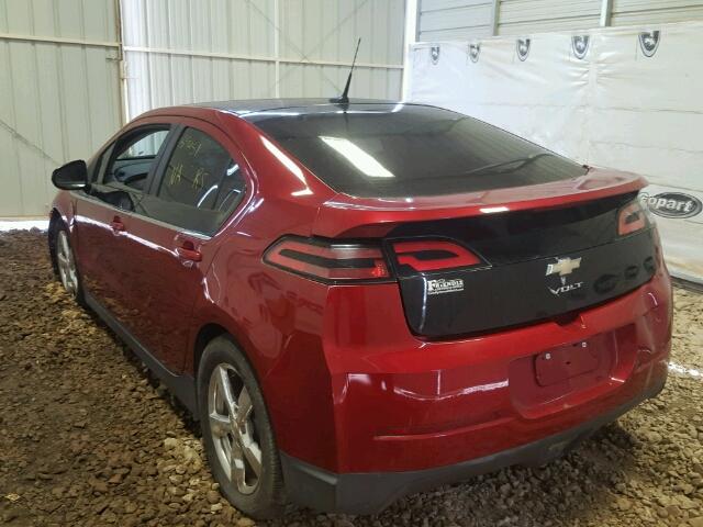 1G1RD6E43BU101502 - 2011 CHEVROLET VOLT BURGUNDY photo 3