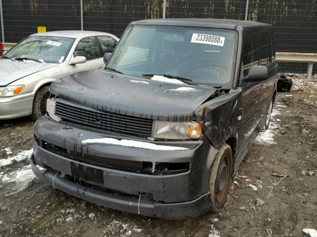 JTLKT324464100349 - 2006 TOYOTA SCION XB BLACK photo 2