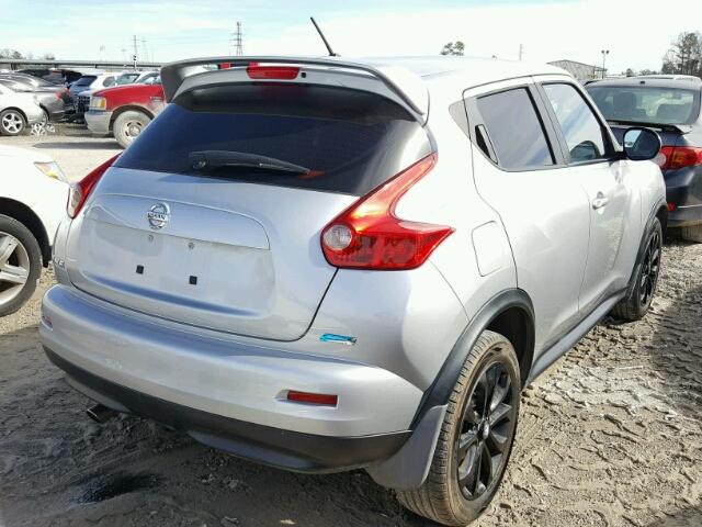 JN8AF5MR1DT208003 - 2013 NISSAN JUKE S SILVER photo 4