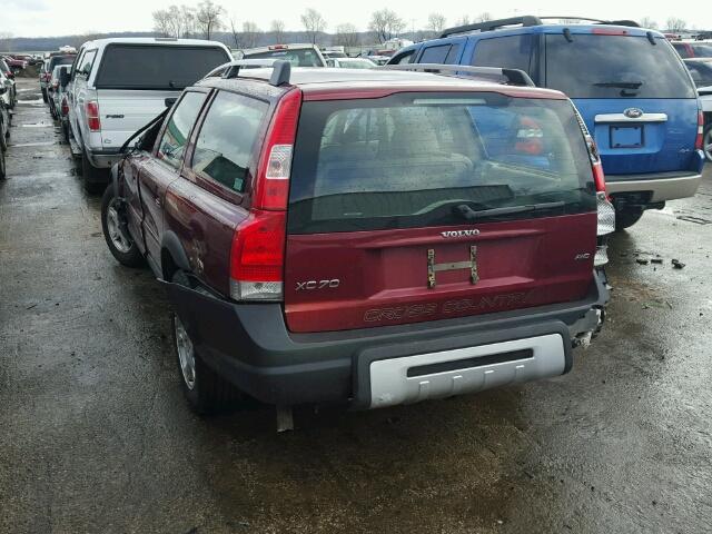 YV1SZ592X51189266 - 2005 VOLVO XC70 RED photo 3