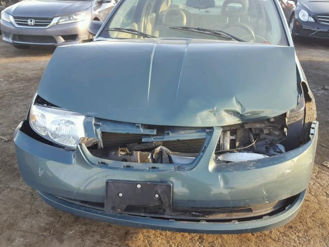 1G8AJ58F97Z157646 - 2007 SATURN ION LEVEL GREEN photo 7