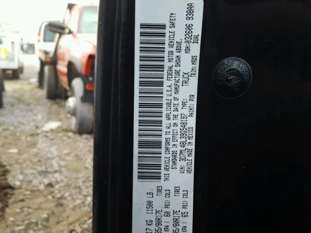 3D7ML48L39G548197 - 2009 DODGE RAM 3500 BLACK photo 10