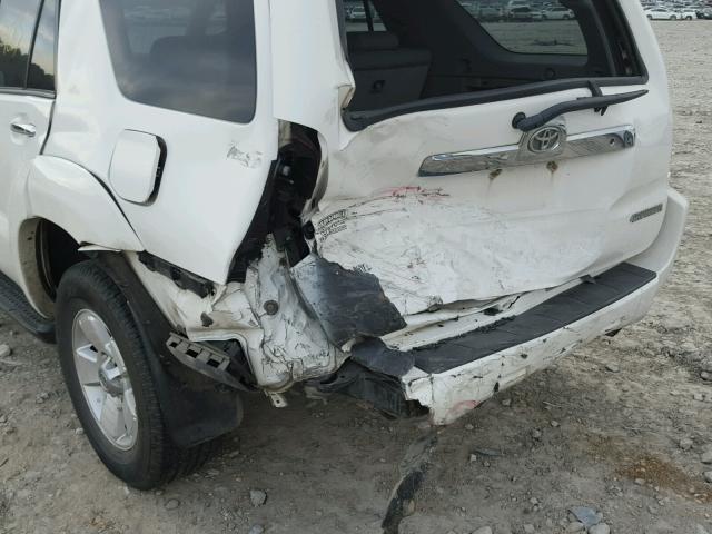 JTEZU14R59K025497 - 2009 TOYOTA 4RUNNER SR WHITE photo 9