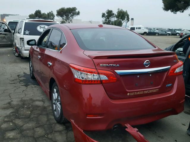 3N1AB7AP1DL755091 - 2013 NISSAN SENTRA S RED photo 3