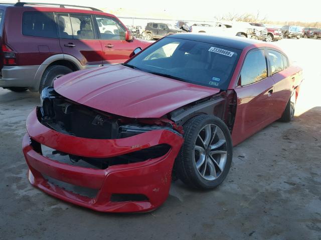 2C3CDXHG4FH745600 - 2015 DODGE CHARGER SX RED photo 2