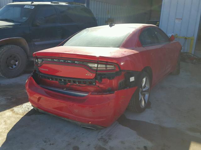 2C3CDXHG4FH745600 - 2015 DODGE CHARGER SX RED photo 4