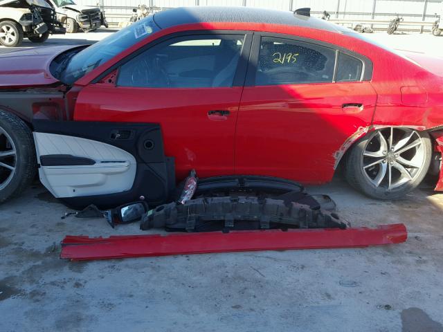 2C3CDXHG4FH745600 - 2015 DODGE CHARGER SX RED photo 9