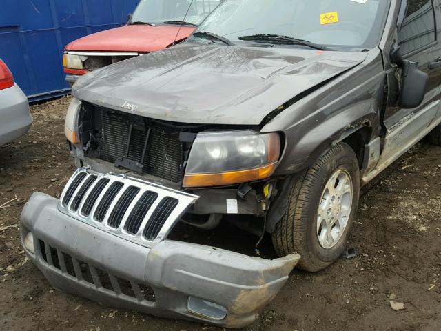 1J4GW48S3YC255921 - 2000 JEEP GRAND CHER GRAY photo 9