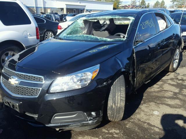 1G11C5SA2DU117584 - 2013 CHEVROLET MALIBU 1LT BLACK photo 2