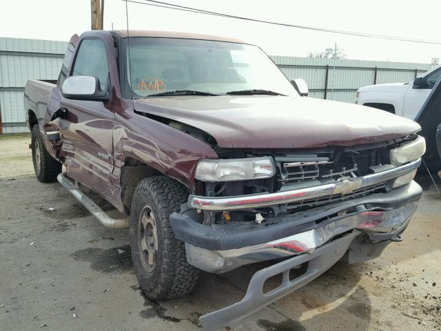 1GCEK19T91E321736 - 2001 CHEVROLET SILVERADO BURGUNDY photo 1