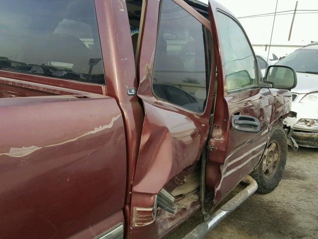 1GCEK19T91E321736 - 2001 CHEVROLET SILVERADO BURGUNDY photo 9