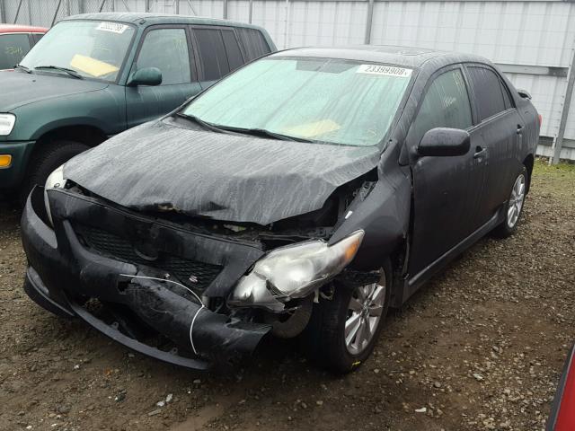 1NXBU40E49Z017482 - 2009 TOYOTA COROLLA BA BLACK photo 2