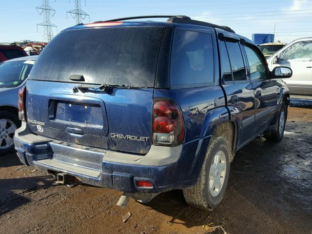 1GNDT13SX32367466 - 2003 CHEVROLET TRAILBLAZE BLUE photo 4