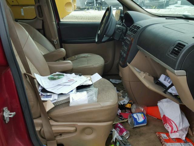 1GNDV23L75D240318 - 2005 CHEVROLET UPLANDER L 红色 照片 5