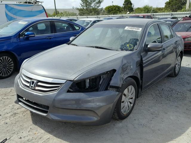 1HGCP2F31BA027910 - 2011 HONDA ACCORD LX GRAY photo 2