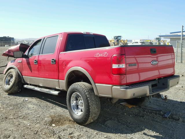 1FTPW14554KD77538 - 2004 FORD F150 SUPER RED photo 3