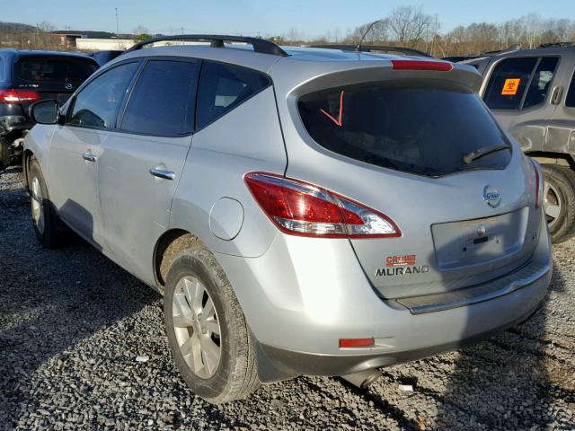 JN8AZ1MU0CW120058 - 2012 NISSAN MURANO S SILVER photo 3