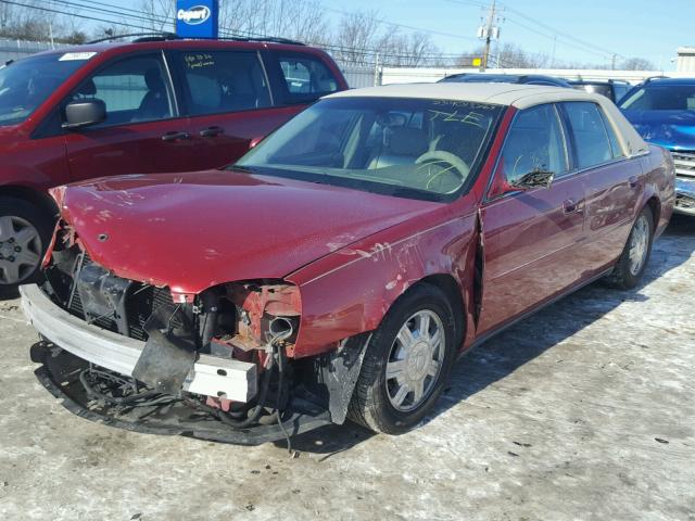 1G6KD54Y75U167128 - 2005 CADILLAC DEVILLE RED photo 2