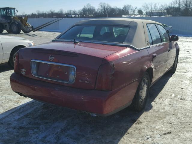 1G6KD54Y75U167128 - 2005 CADILLAC DEVILLE RED photo 4