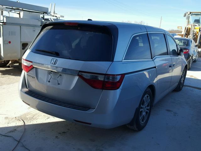 5FNRL5H67CB142503 - 2012 HONDA ODYSSEY EX SILVER photo 4