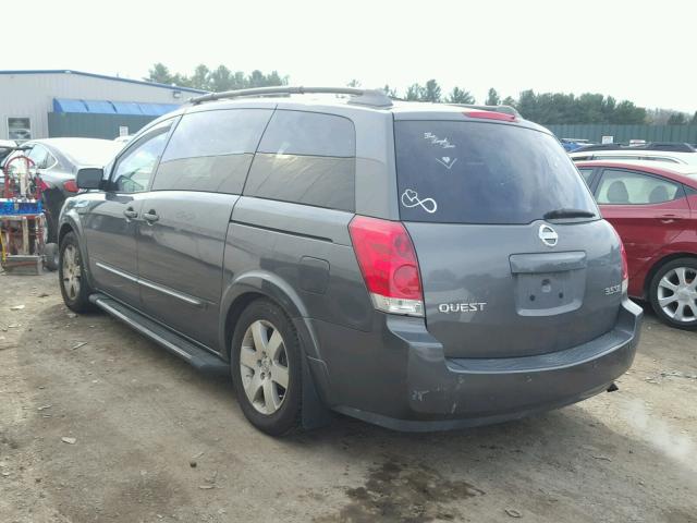 5N1BV28U14N357897 - 2004 NISSAN QUEST S CHARCOAL photo 3