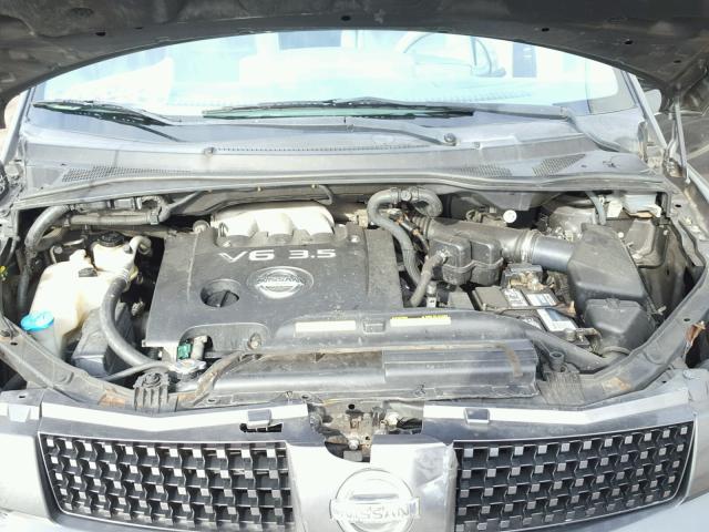 5N1BV28U14N357897 - 2004 NISSAN QUEST S CHARCOAL photo 7