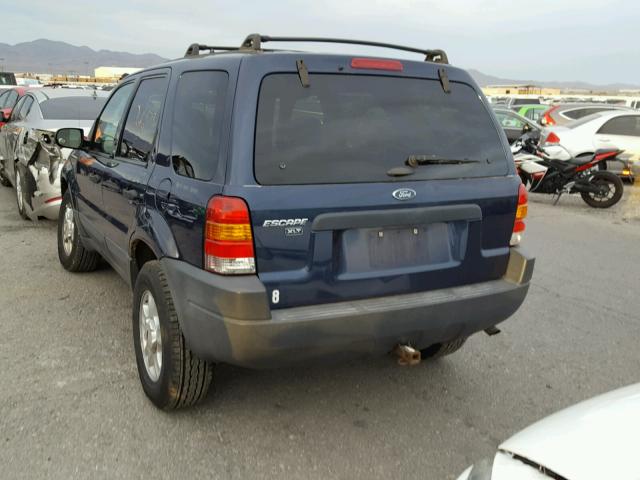 1FMYU93193KA80063 - 2003 FORD ESCAPE XLT BLUE photo 3