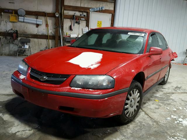 2G1WF52EX49308828 - 2004 CHEVROLET IMPALA RED photo 2