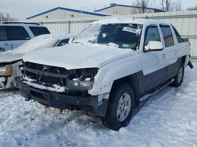 3GNEK12T34G318362 - 2004 CHEVROLET AVALANCHE WHITE photo 2