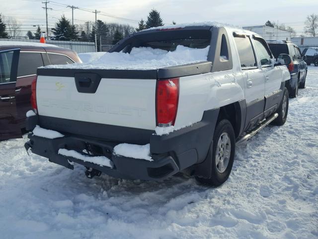 3GNEK12T34G318362 - 2004 CHEVROLET AVALANCHE WHITE photo 4