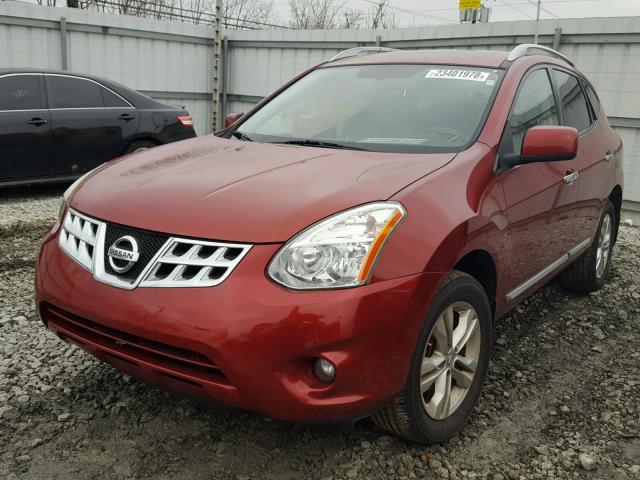 JN8AS5MV9DW101935 - 2013 NISSAN ROGUE S MAROON photo 2