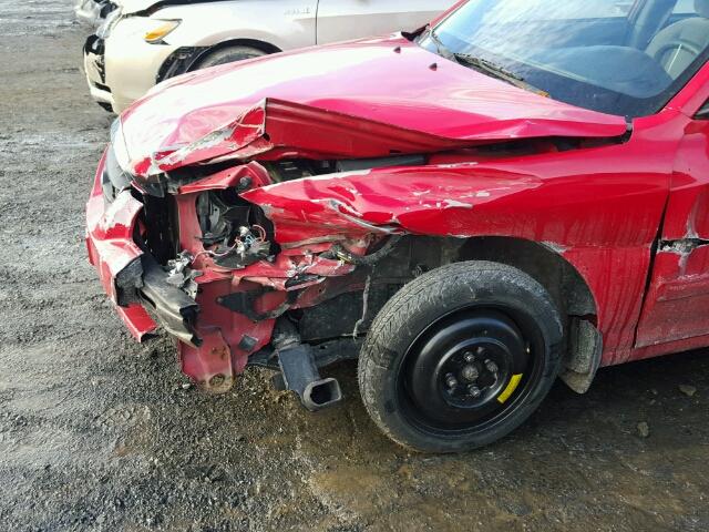 KMHDN46D45U071735 - 2005 HYUNDAI ELANTRA GL RED photo 9