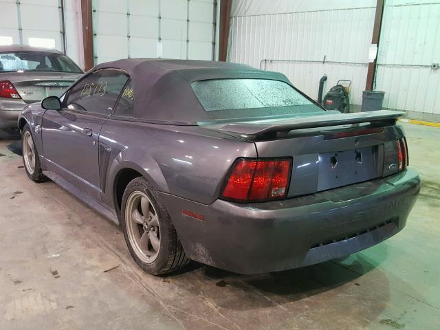 1FAFP44664F209621 - 2004 FORD MUSTANG GRAY photo 3