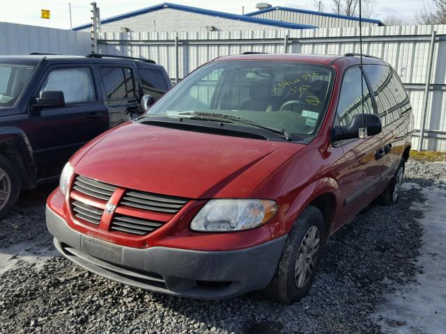 1D4GP25R07B244343 - 2007 DODGE CARAVAN SE RED photo 2