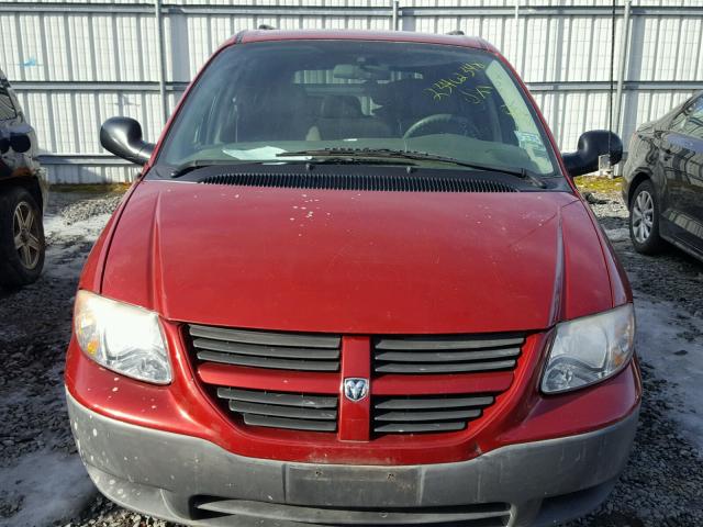 1D4GP25R07B244343 - 2007 DODGE CARAVAN SE RED photo 9