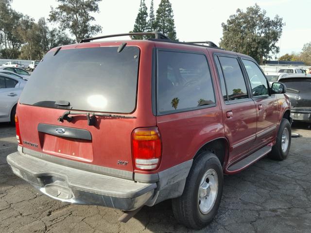 1FMDU32E3XZB01051 - 1999 FORD EXPLORER RED photo 4