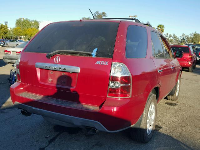 2HNYD18874H555885 - 2004 ACURA MDX TOURIN MAROON photo 4