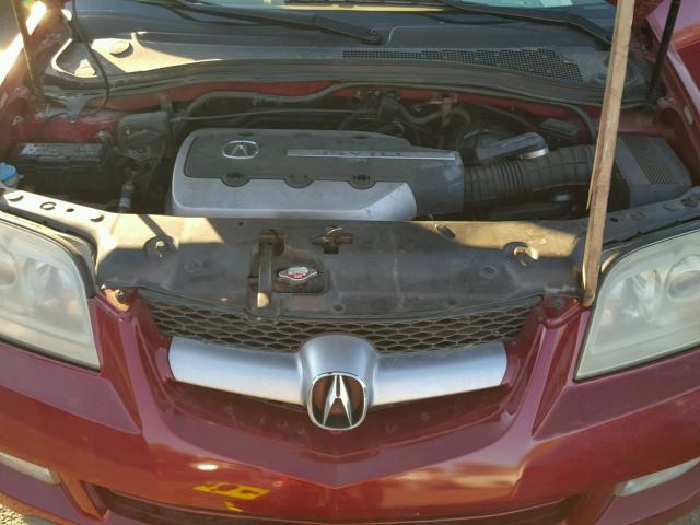 2HNYD18874H555885 - 2004 ACURA MDX TOURIN MAROON photo 7