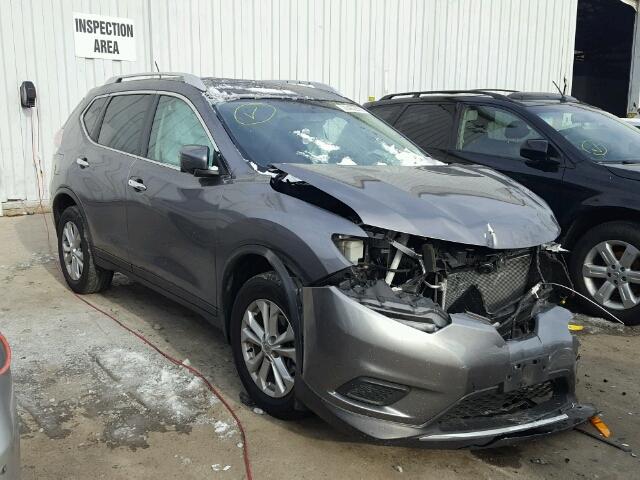 KNMAT2MVXGP666281 - 2016 NISSAN ROGUE S GRAY photo 1