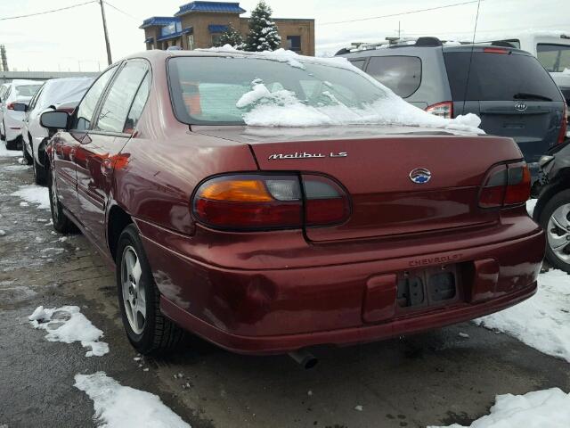 1G1NE52J03M700830 - 2003 CHEVROLET MALIBU LS BURGUNDY photo 3