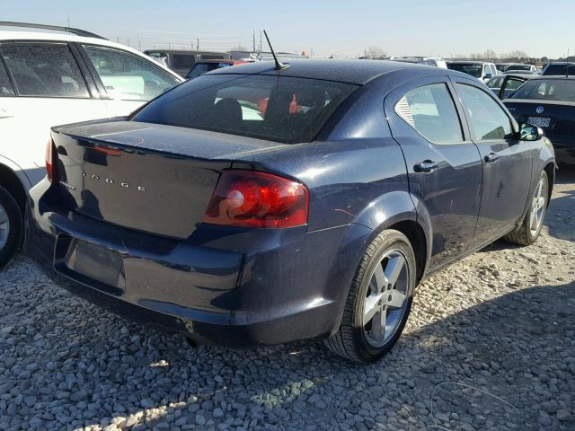 1C3CDZABXDN731425 - 2013 DODGE AVENGER SE BLUE photo 4