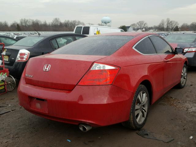 1HGCS1B7XAA008577 - 2010 HONDA ACCORD EX RED photo 4