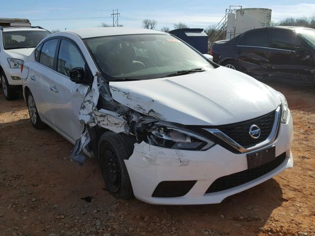 3N1AB7AP9GY237088 - 2016 NISSAN SENTRA S WHITE photo 1