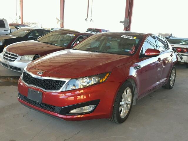 5XXGN4A72DG120082 - 2013 KIA OPTIMA EX RED photo 2