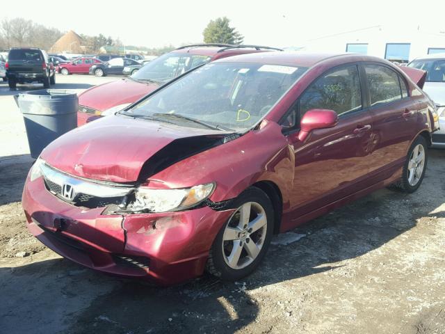 2HGFA1F61AH549021 - 2010 HONDA CIVIC MAROON photo 2