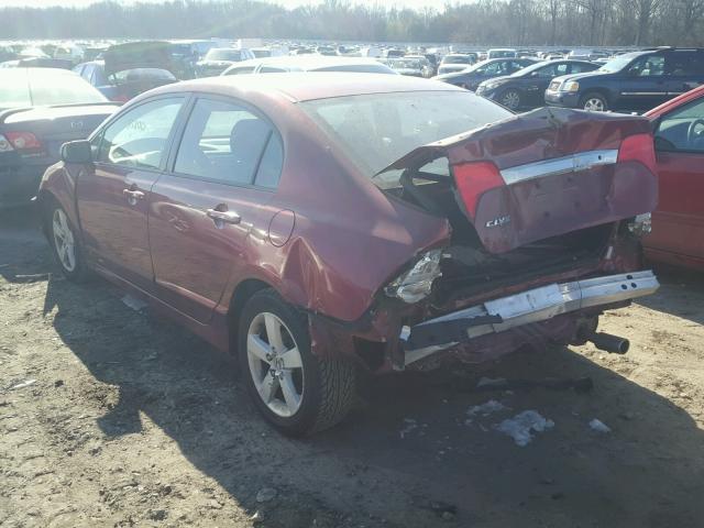 2HGFA1F61AH549021 - 2010 HONDA CIVIC MAROON photo 3