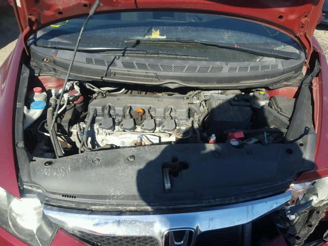 2HGFA1F61AH549021 - 2010 HONDA CIVIC MAROON photo 7