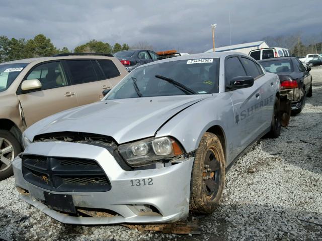 2C3CDXAT5DH676906 - 2013 DODGE CHARGER PO SILVER photo 2