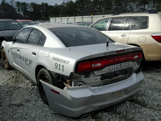 2C3CDXAT5DH676906 - 2013 DODGE CHARGER PO SILVER photo 3